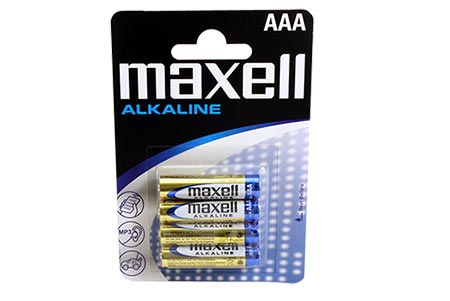 Alkalická baterie mikrotužková (AAA), 4ks